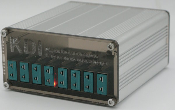 Eight channel K-Type USB temperature logger with software